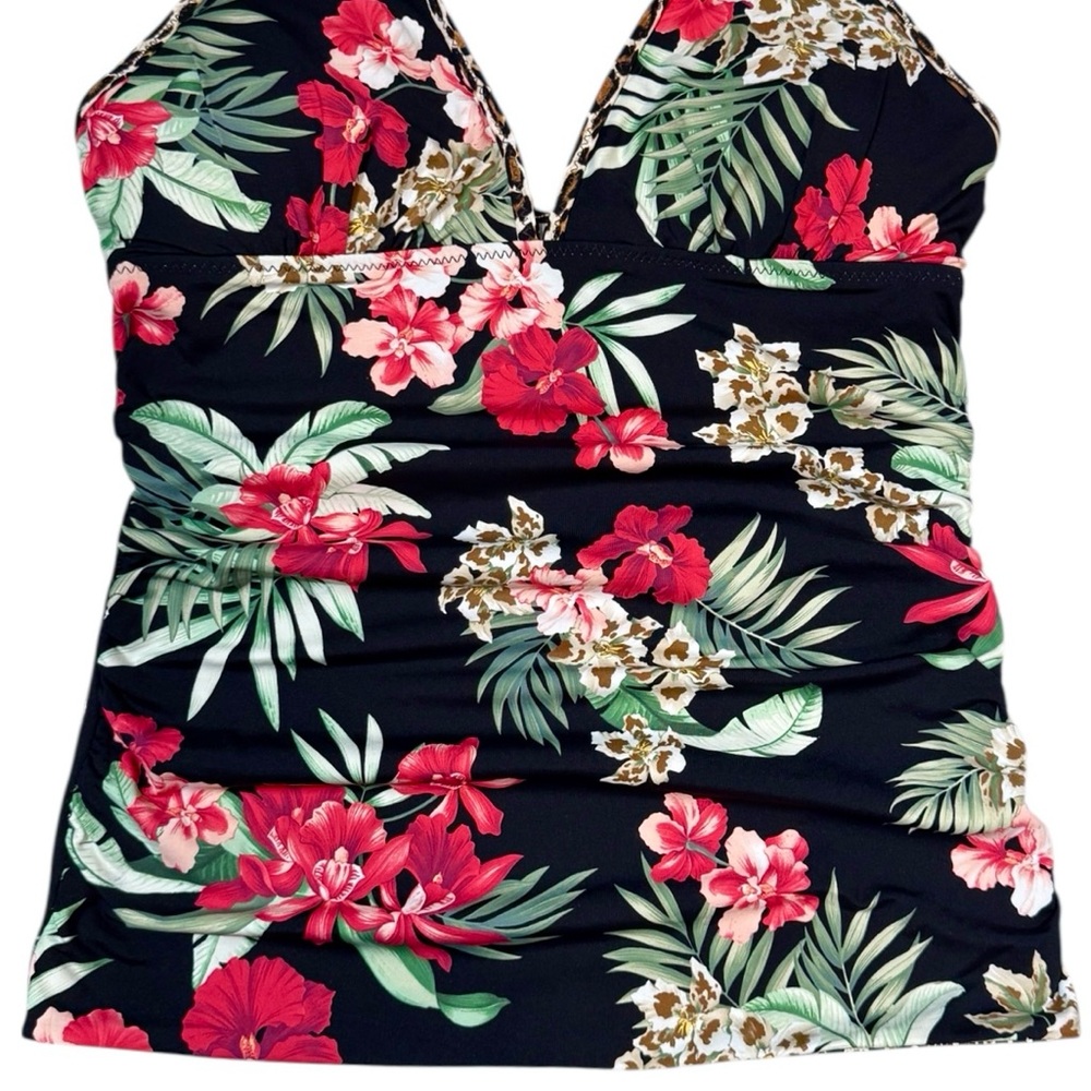 Tommy Bahama Lily Cat Reversible Halter Tankini Top - Picture 8 of 16